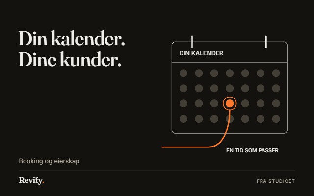 Din kalender. Dine kunder. Booking og eierskap.