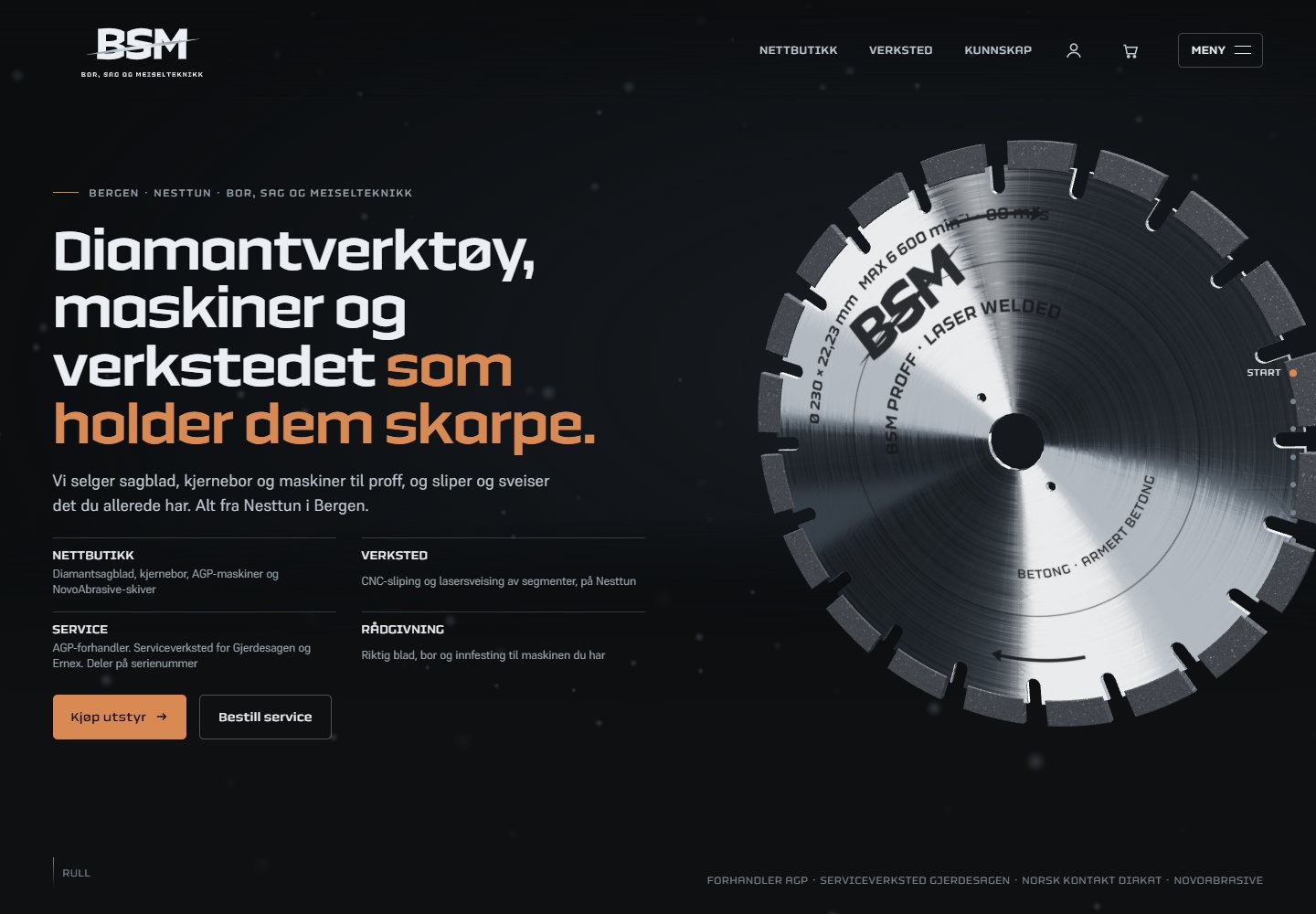 BSM Teknikk: den offentlige nettsiden