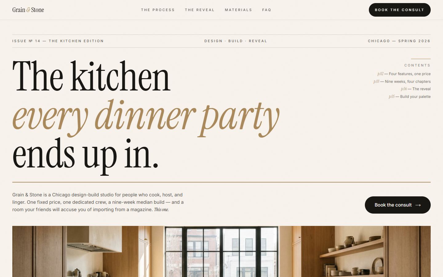 Grain & Stone: konseptside